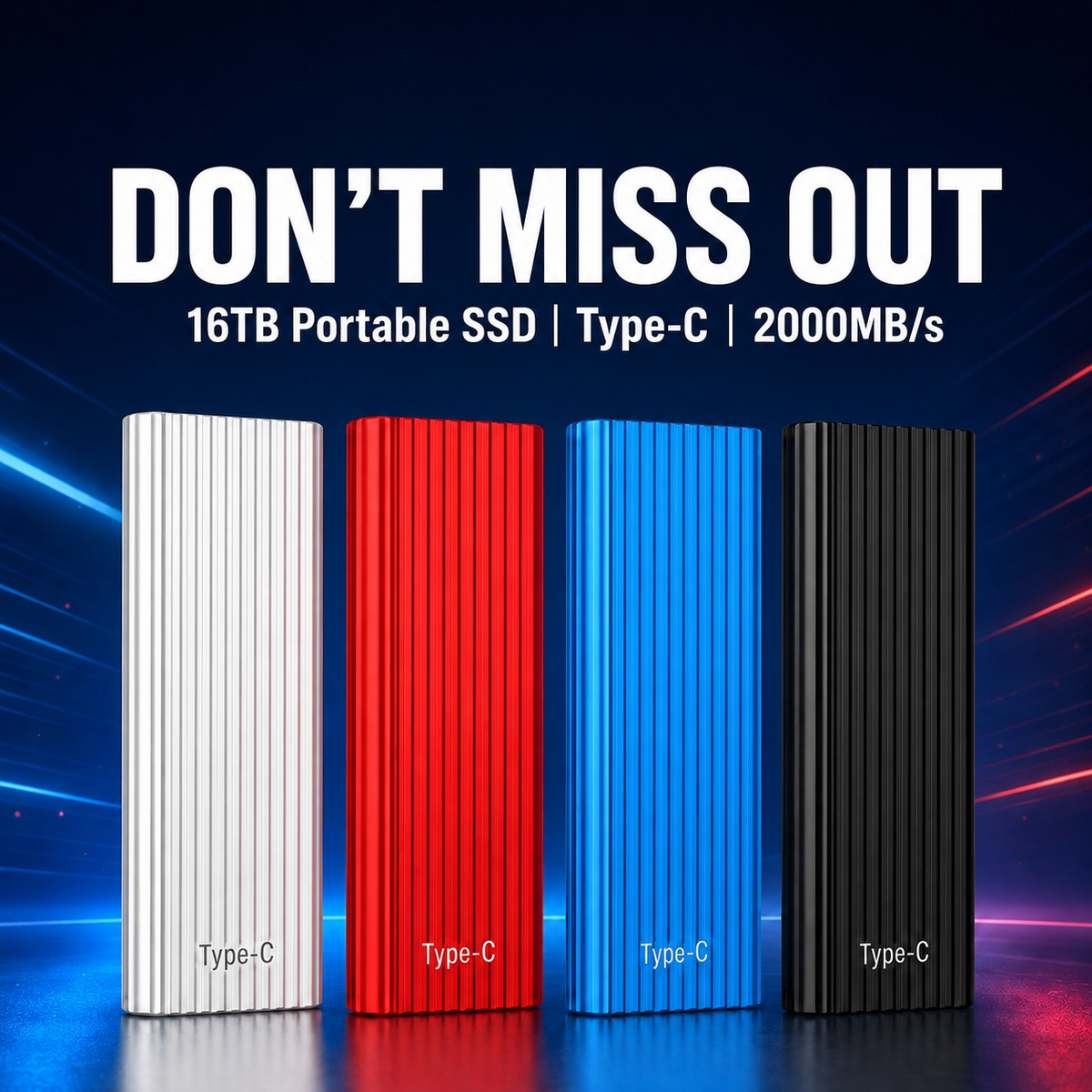 🏆Flash Sale⚡ Almost Gone-🔥16TB Large-Capacity Type-C Portable Mini SSD