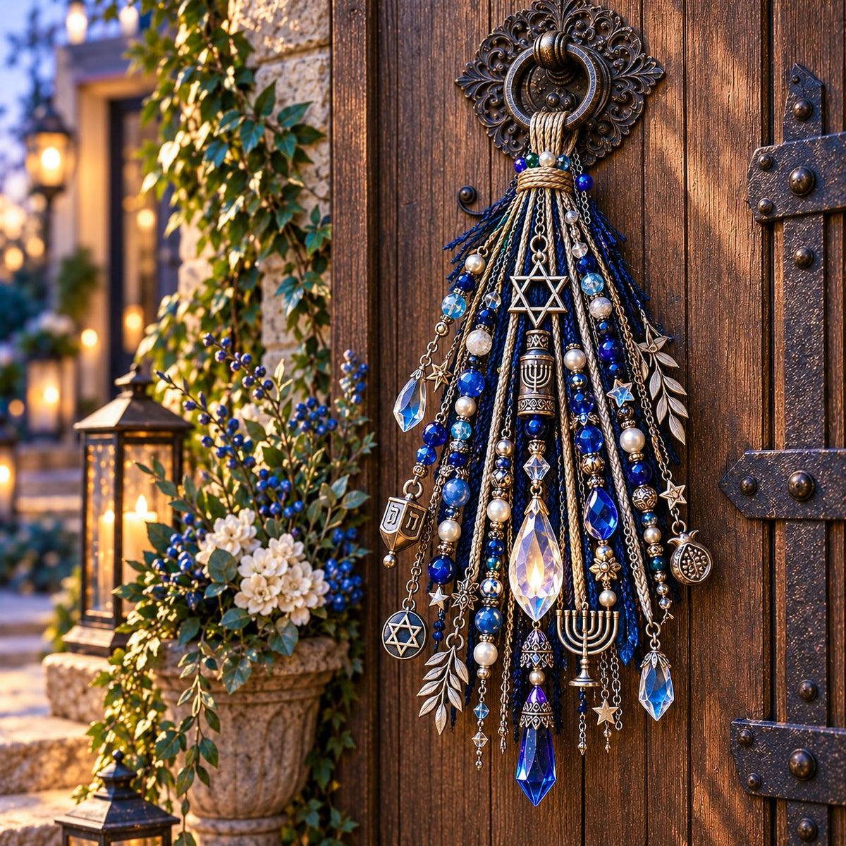 🕎 Festival of Lights Door Blessing – Hanukkah Keepsake for Home & Family