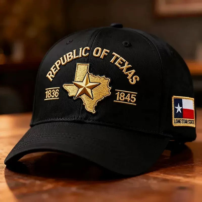 š„ Republic of Texas Embroidered Hat ā Premium Lone Star Heritage Cap
