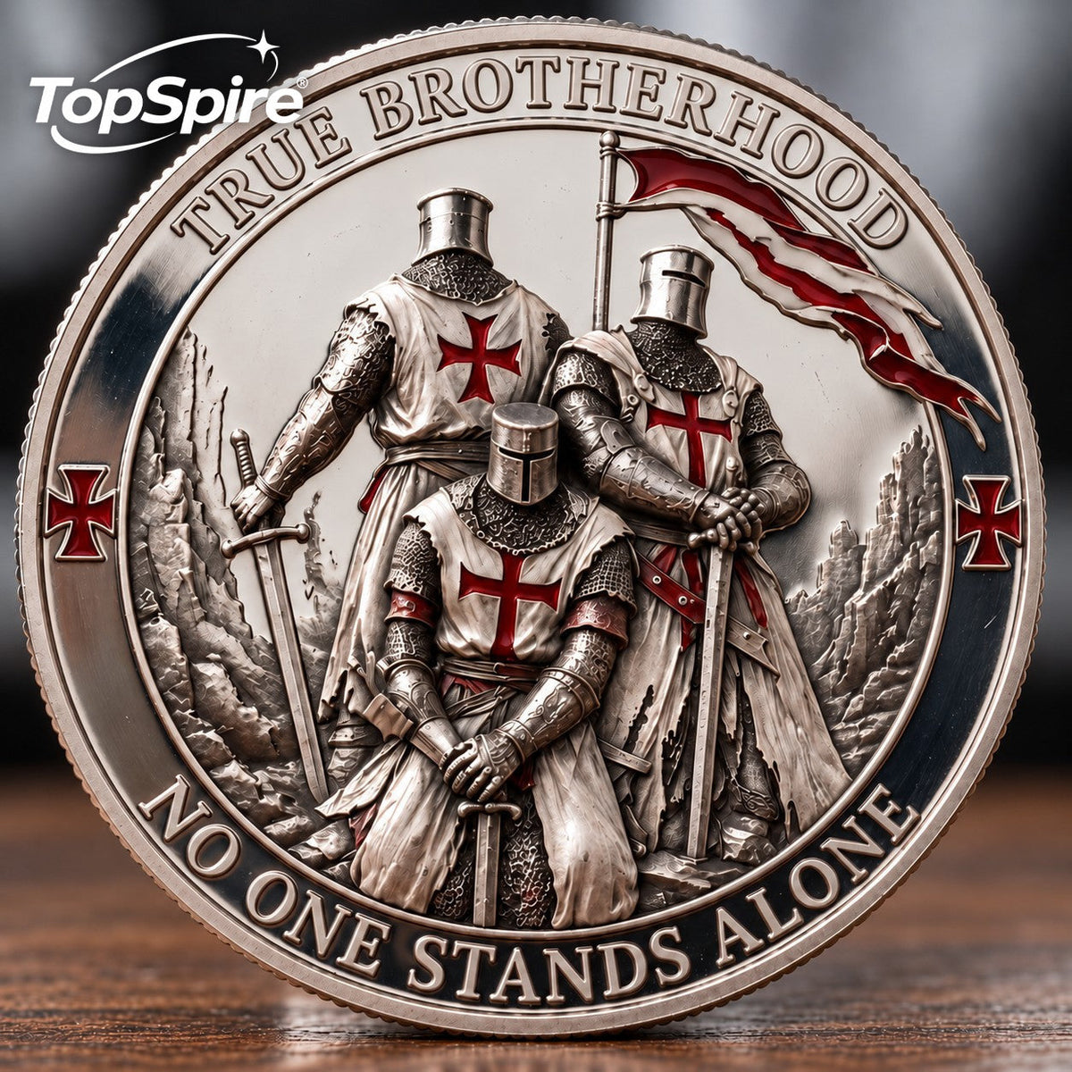 TopSpire®🤝True Brotherhood — No One Stands Alone Commemorative Coin