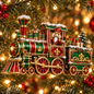 Christmas Magic Express – 6-Piece Vintage Christmas Train Ornament Collection | Santa, Snowman, Nutcracker & More