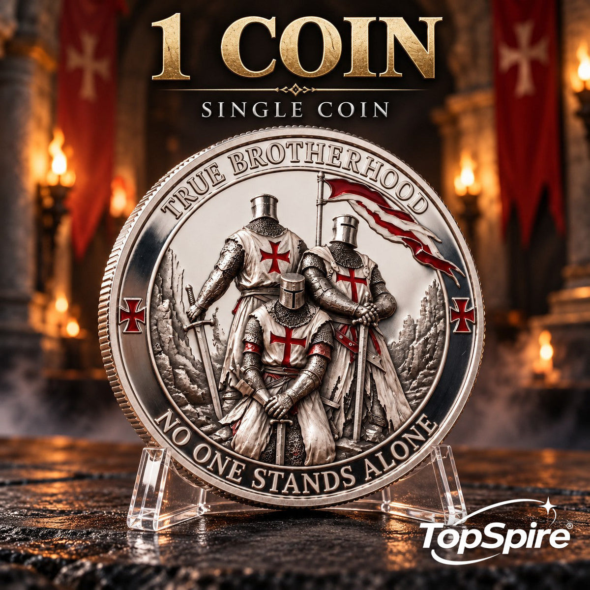 TopSpire®🤝True Brotherhood — No One Stands Alone Commemorative Coin