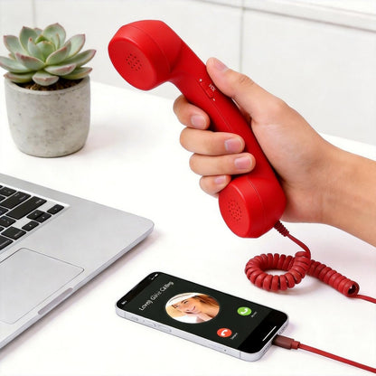 📞Retro Wired Telephone Handset for Smartphones | Vintage Style Phone Receiver