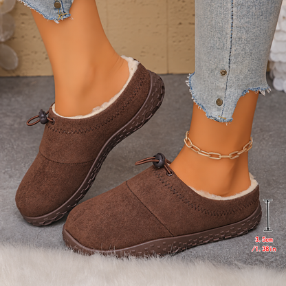 TopSpire® - Women’s Warm Plush-Lined Mules – Comfortable Non-Slip Shoes for Fall & Winter