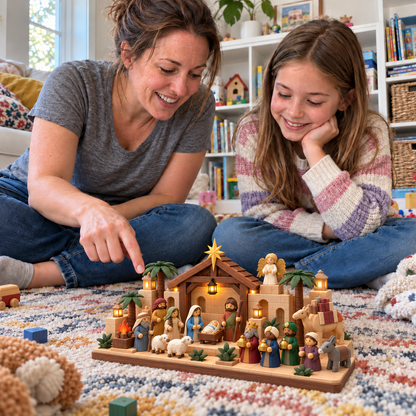✝️Nativity Advent Calendar – 24-Day Buildable Christmas Nativity Set✨