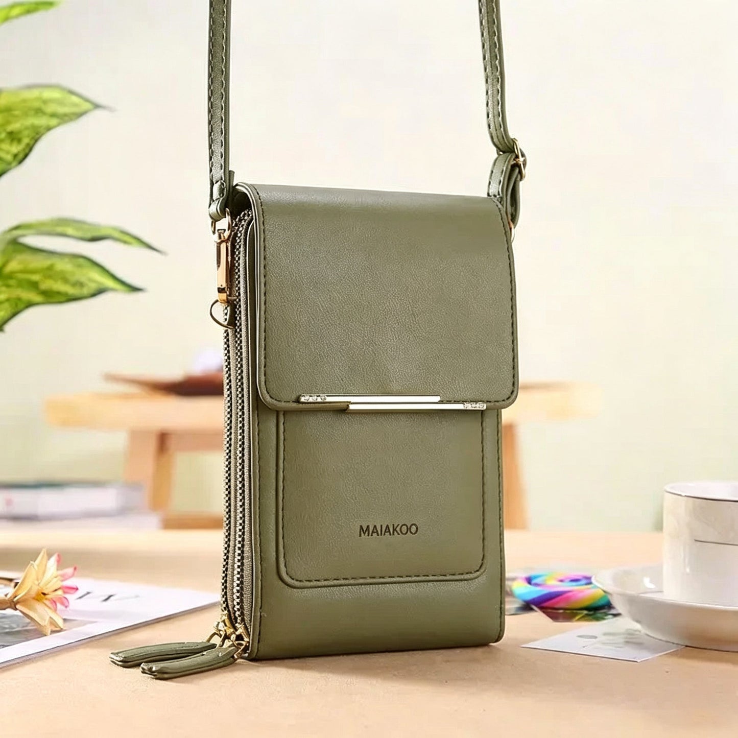 2026 Trendy Minimalist Elegant Women's Touchscreen Crossbody Phone Wallet