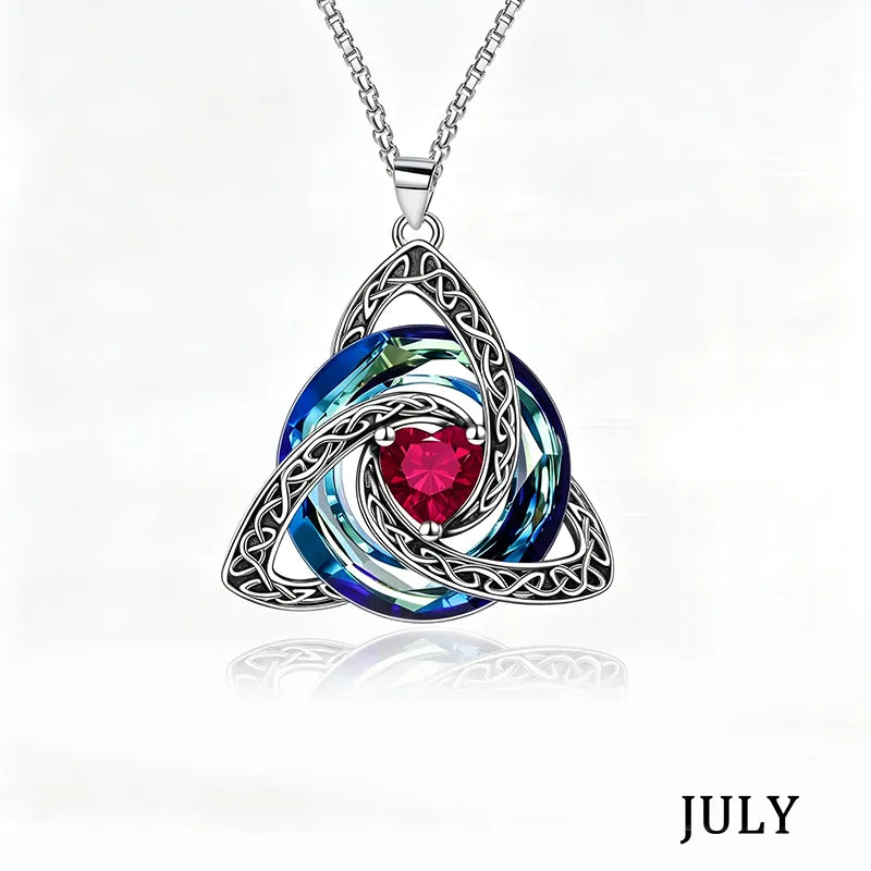 Birthstone Celtic Knot Necklace for Women