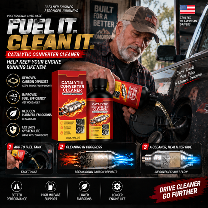 🔥 Stop Overpaying At The Pump🚗Restore Lost MPG & Protect Your Engine With A Professional Catalytic Converter Cleaner-8JX3