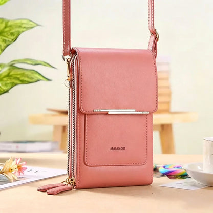 2026 Trendy Minimalist Elegant Women's Touchscreen Crossbody Phone Wallet