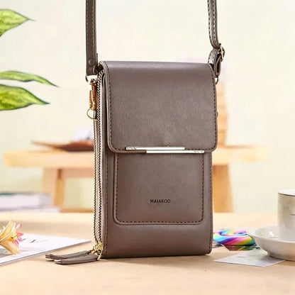 2026 Trendy Minimalist Elegant Women's Touchscreen Crossbody Phone Wallet