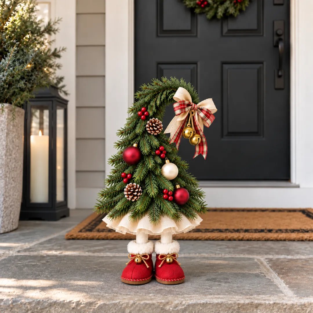 🎉 Whimsical Christmas Elf Tree Decor – Playful Holiday Ornament Set ✨