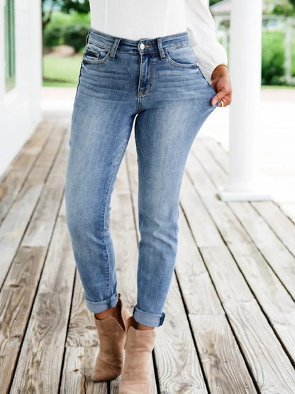 Judy Tummy Control Cuffed Slim Fit Jeans