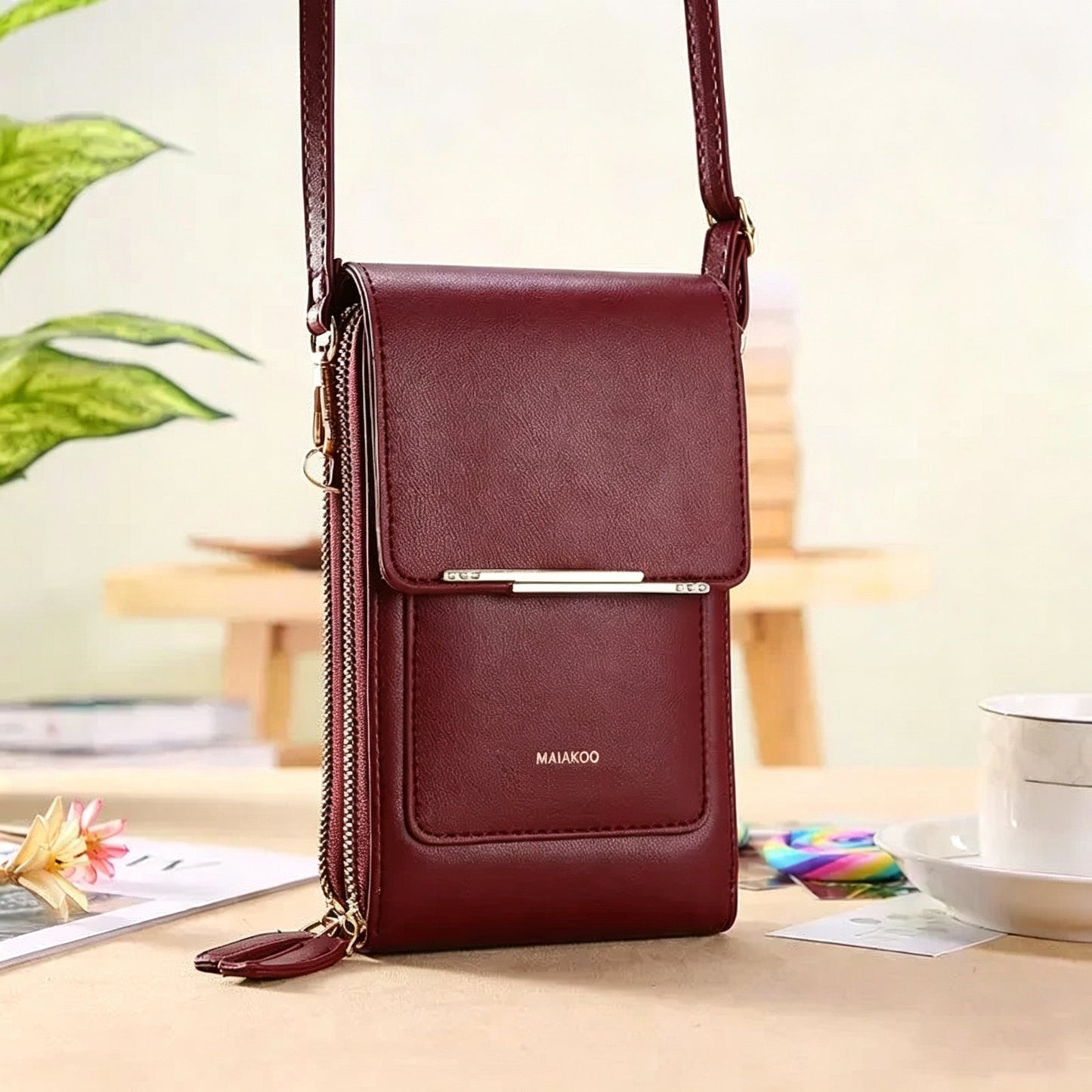 2026 Trendy Minimalist Elegant Women's Touchscreen Crossbody Phone Wallet