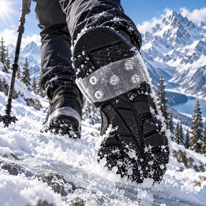 🔥Clearance Sale Buy 2 Get 2 Free+Free Gloves🎁Universal 5-Tooth Ice Cleats for Shoes & Boots