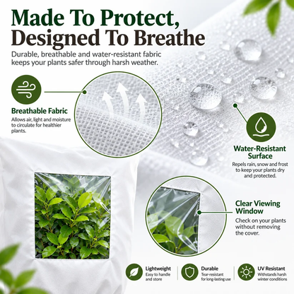 ❄️Plant Frost Protection Cover – Reusable Cover for Pots, Shrubs & Young Trees