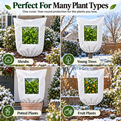 ❄️Plant Frost Protection Cover – Reusable Cover for Pots, Shrubs & Young Trees