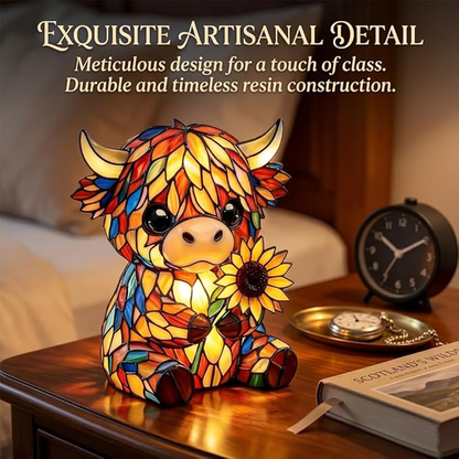 ✨ Creative Highland Cow LED Night Light,  Cute Decorative Lamp for Kids' Room & Living Area, Table Bedside Lamp, USB Powered Lamp