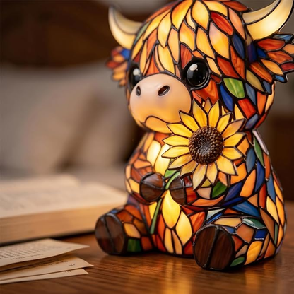 ✨ Creative Highland Cow LED Night Light,  Cute Decorative Lamp for Kids' Room & Living Area, Table Bedside Lamp, USB Powered Lamp