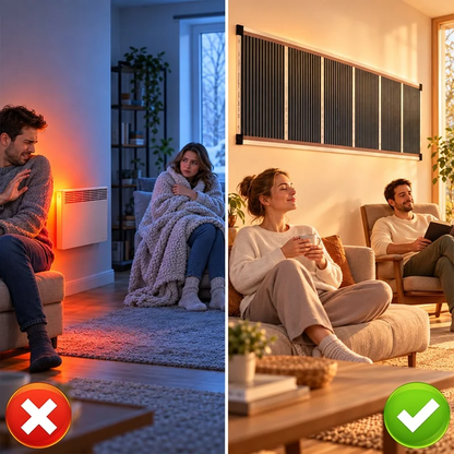🔥3-Second Rapid Heating Honeycomb Graphene Far-Infrared Ceramic Wall Heater – Low Noise & Energy Efficient Indoor Wall Mount Heater