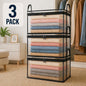 Portable Large Heavy-Duty Thick Plastic Clear Storage Box with Hinged Lid | Home, Travel & Camping