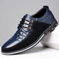 men's large size casual leather shoes