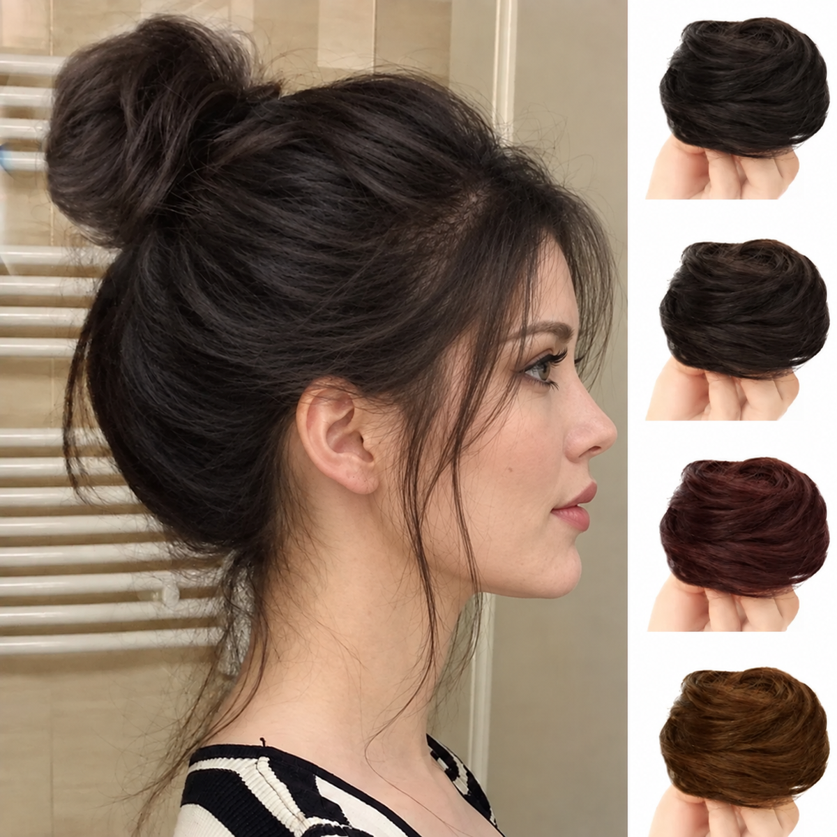🏆🔥✨ Create a chic, effortless bun in no time at all 💖