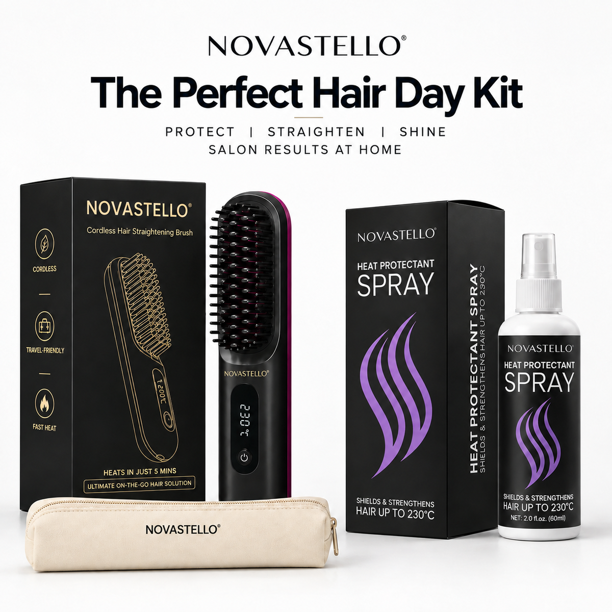 The Perfect Hair Day Kit - Smooth, protect & style your hair anywhere in minutes
