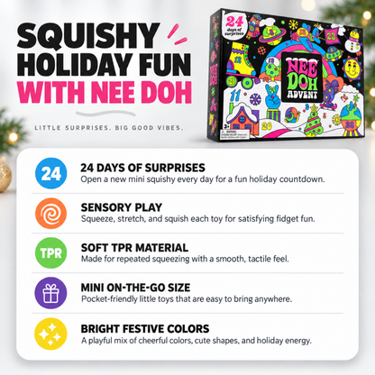 NeeDoh Squishmas Advent Calendar 2026 – 24 Days of Squishy Christmas Surprises! 🎄