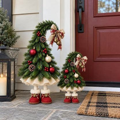 🎉 Whimsical Christmas Elf Tree Decor – Playful Holiday Ornament Set ✨
