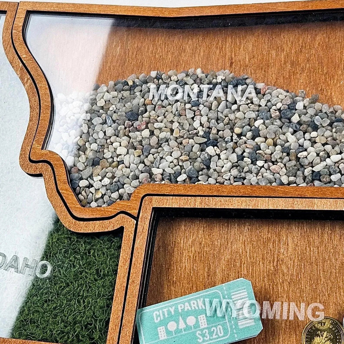 🗺️ USA Travel Memory Map – Wooden Keepsake Wall Display