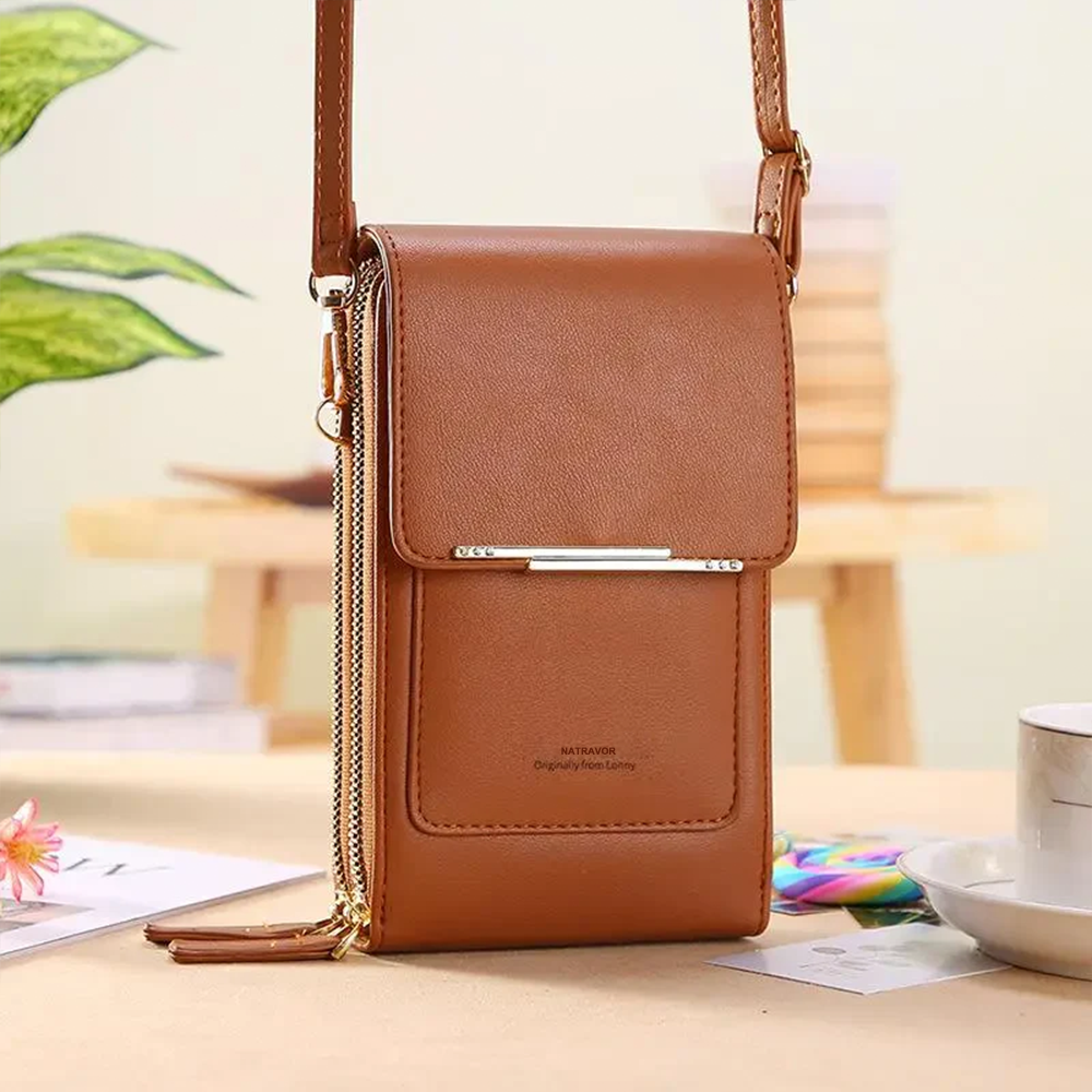 2026 Trendy Minimalist Elegant Women's Touchscreen Crossbody Phone Wallet