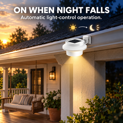 Solar Fence Lights Outdoor Waterproof, 3 LED Deck Lights for Garden Path