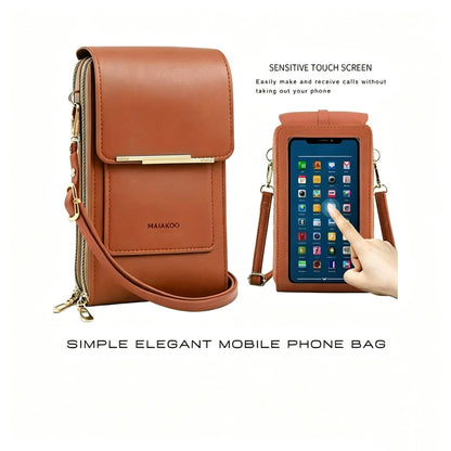 2026 Trendy Minimalist Elegant Women's Touchscreen Crossbody Phone Wallet