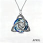 Birthstone Celtic Knot Necklace for Women