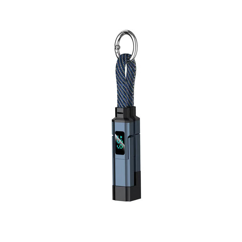 🔌 4-in-1 Digital Display Keychain Charging Cable — Power Anytime, Anywhere