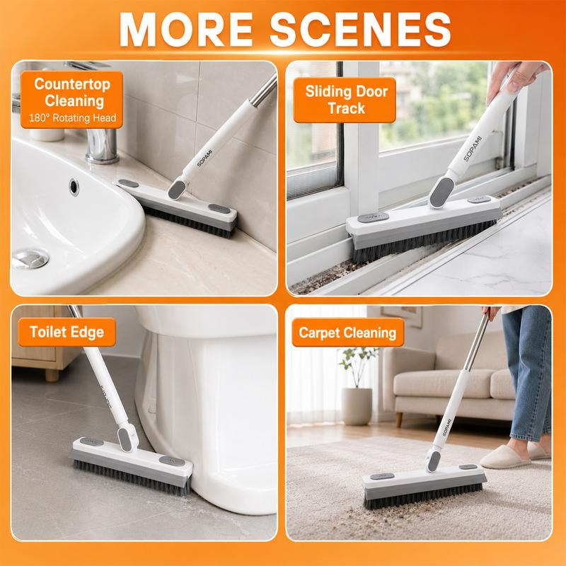 🧽 360° Swivel Window Track Cleaner – Extendable No-Touch Cleaning Tool