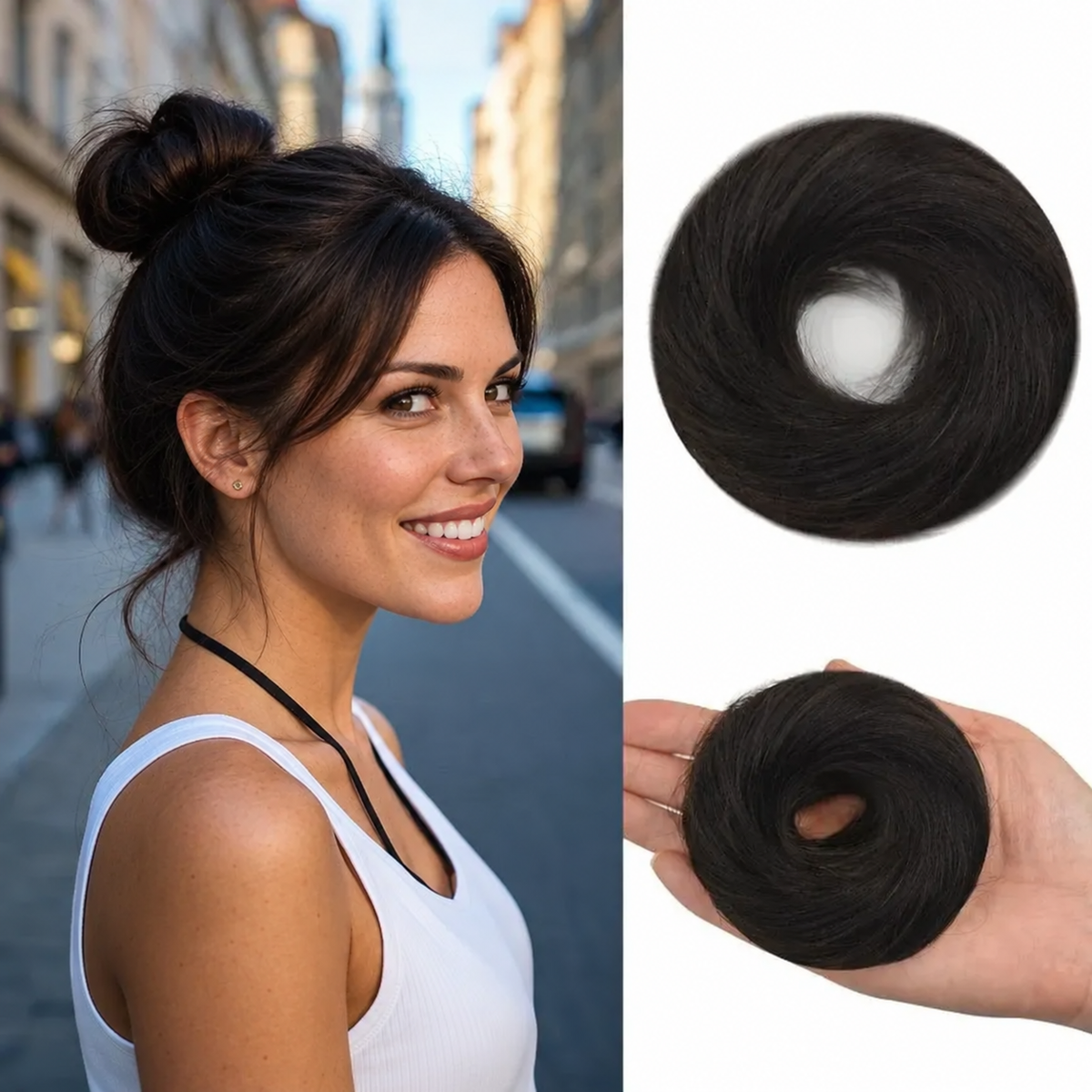 🏆🔥✨ Create a chic, effortless bun in no time at all 💖