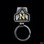 Vintage Brass Initial Cow Tag Keychain for Belt Loop & Pocket Carry