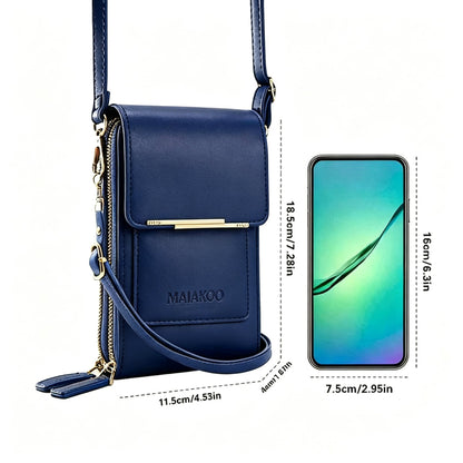 2026 Trendy Minimalist Elegant Women's Touchscreen Crossbody Phone Wallet