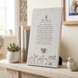 Family Is Everything Plaque Gift – Standing Plaque With Sentimental Quote & Raised Heart