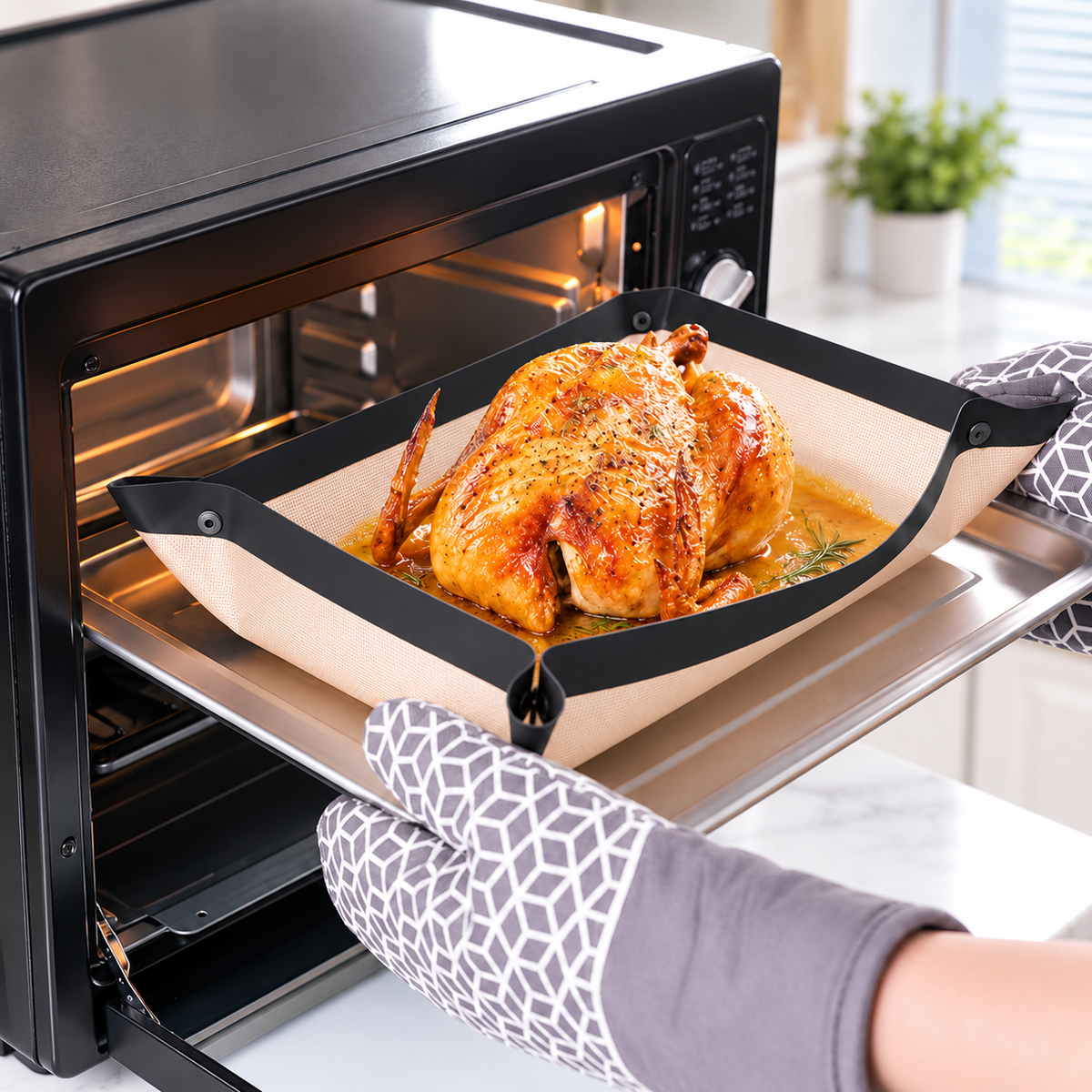 Spill-Guard Silicone Baking Tray Mat