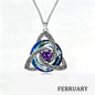 Birthstone Celtic Knot Necklace for Women