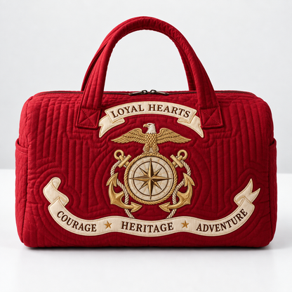 100% Handmade US Military Heritage Quilted Duffel Bag