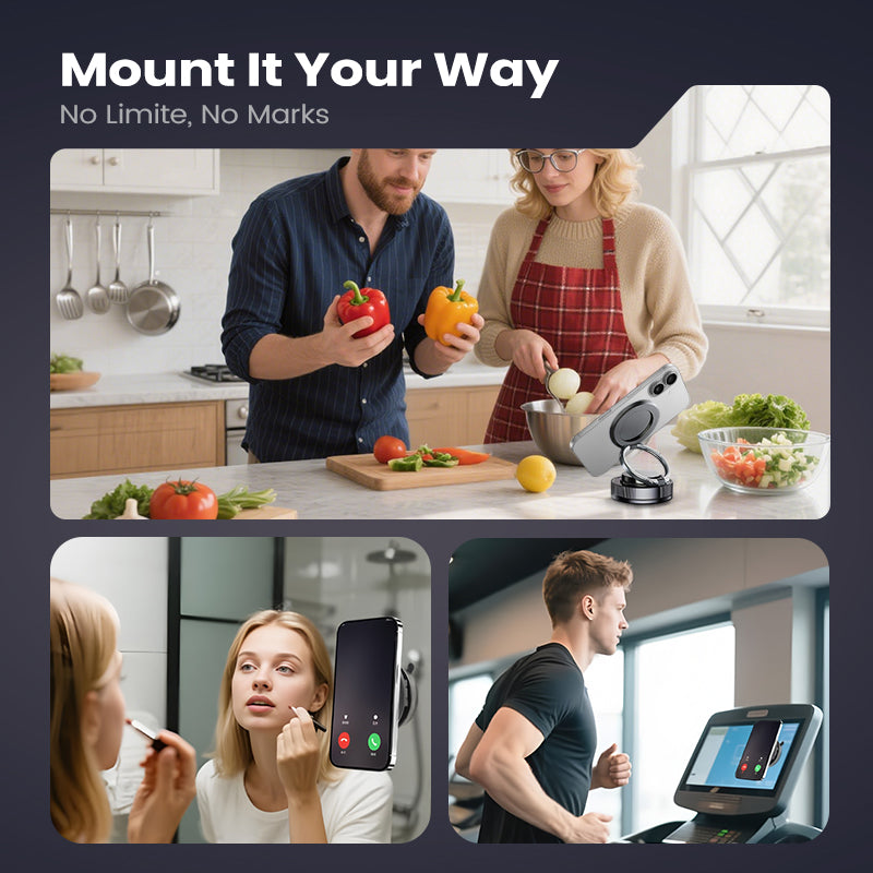 360° Adjustable Vacuum Magnetic Phone Holder
