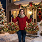 🎄Christmas Hot Sale🔥 Pre-Lit Christmas Hanging Basket | Warm LED Evergreen Décor for Porches, Doors & Entryways ✨