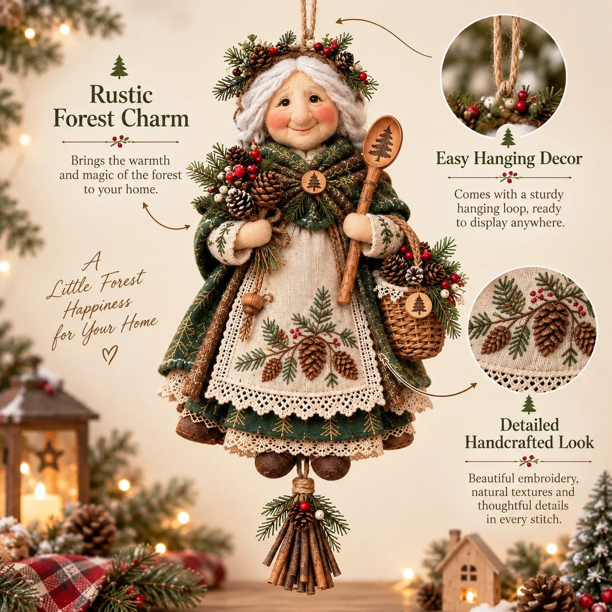 ✨Last Day 50% OFF✨Handmade Good Luck Granny – Bring Home Warmth & Good Fortune