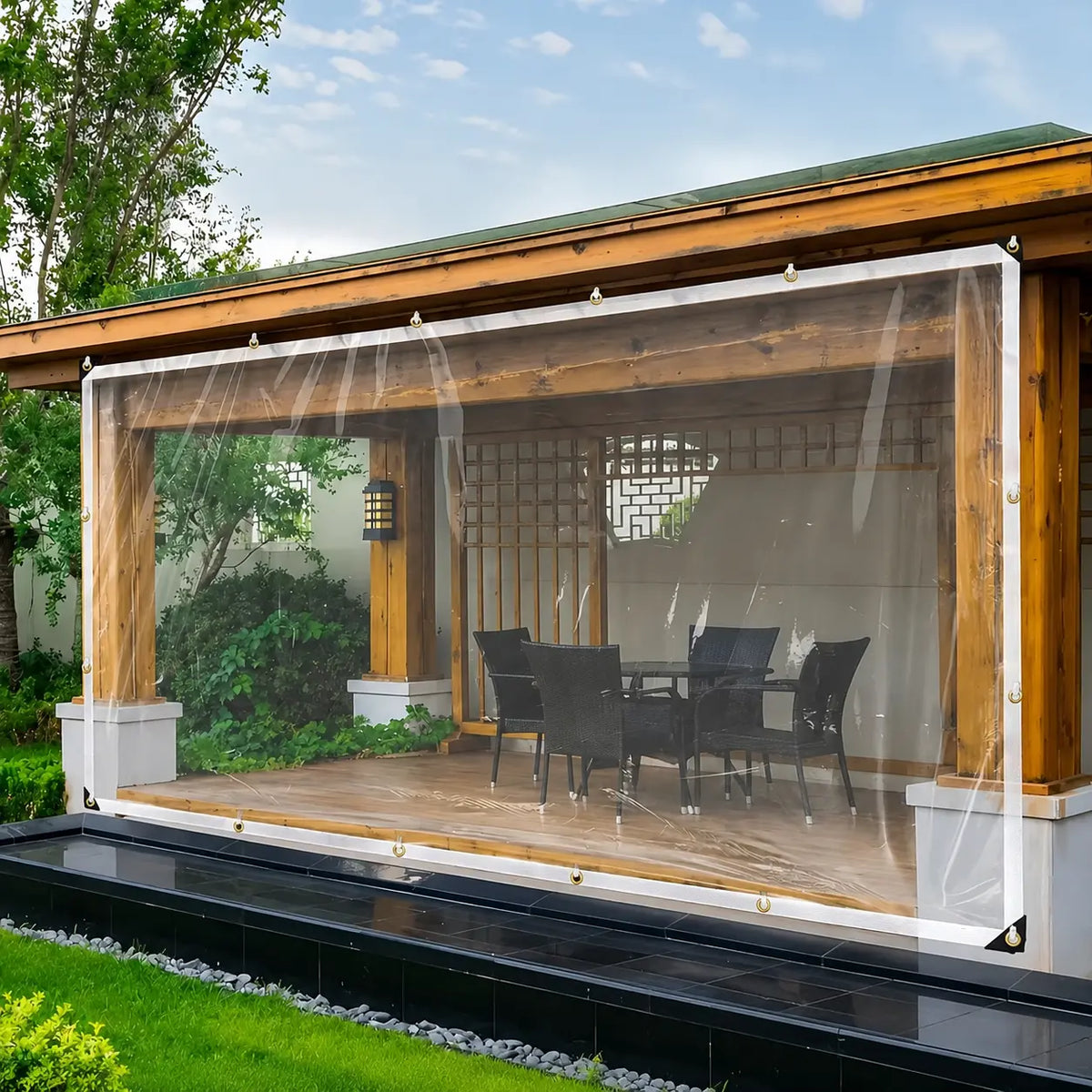 ✨Last Day 50% OFF✨ Transparent Waterproof Tarp – Heavy-Duty Outdoor Cover with Secure Grommets
