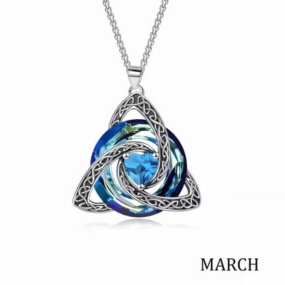 Birthstone Celtic Knot Necklace for Women
