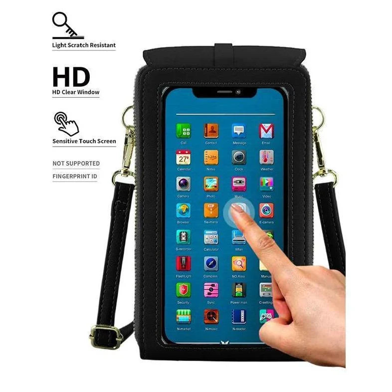 2026 Trendy Minimalist Elegant Women's Touchscreen Crossbody Phone Wallet