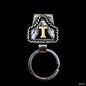 Vintage Brass Initial Cow Tag Keychain for Belt Loop & Pocket Carry